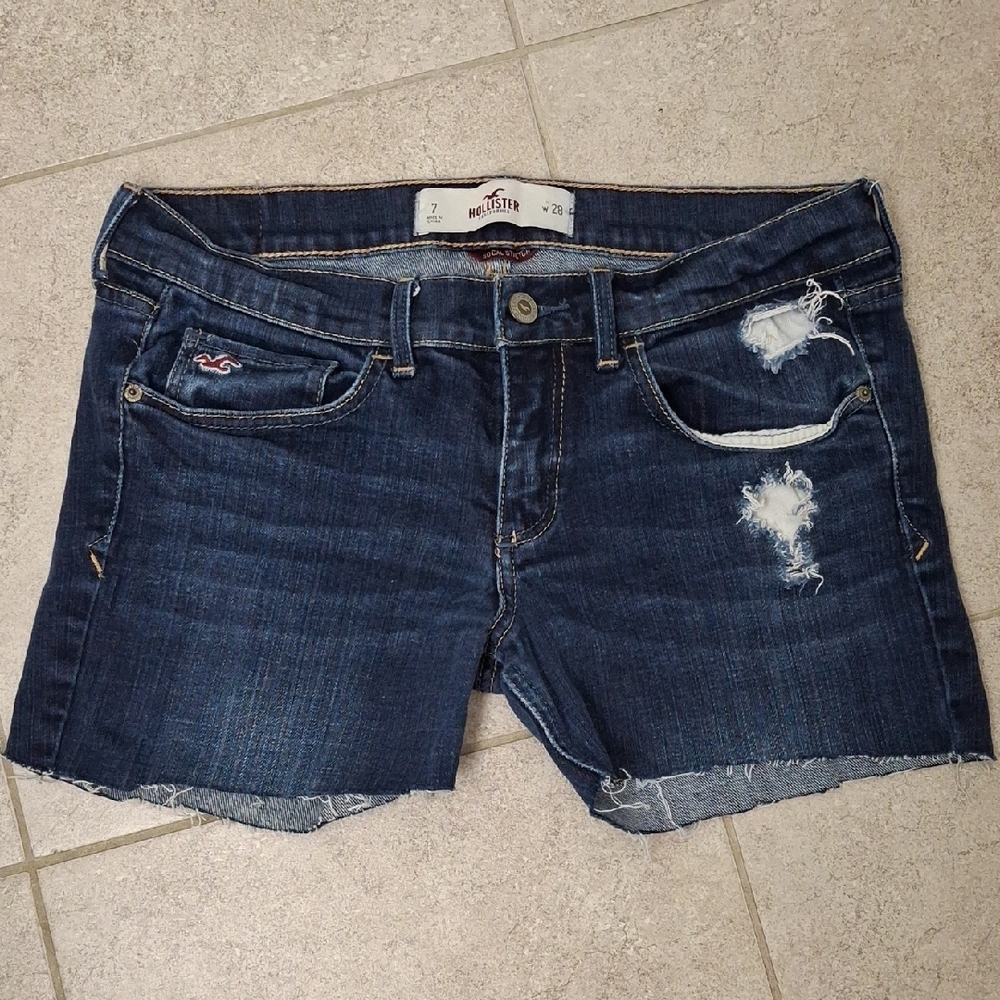 Hollister Women's Blue Denim Shorts